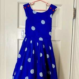 Mini Boden cross back girls dress